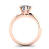 Round Diamond 6-prong engagement ring in Rose Gold, Image 2