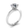 Round diamond 6-prong engagement ring in white gold, Image 4