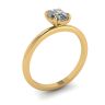 Classic Oval Diamond Solitaire Ring Yellow Gold, Image 4