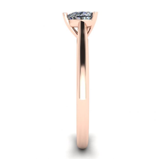 Classic Heart Diamond Solitaire Ring Rose Gold - Photo 2