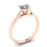 Classic Heart Diamond Solitaire Ring Rose Gold, Image 4