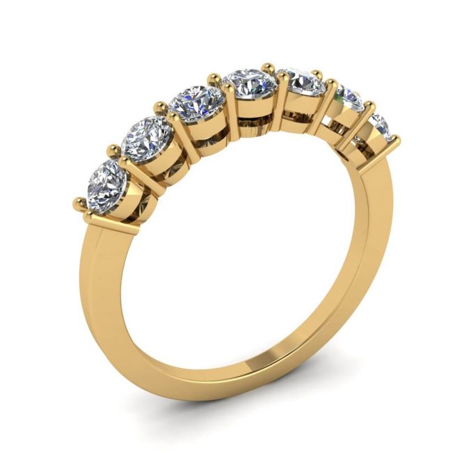 Eternal Seven Stone Diamond Ring in 18K Yellow Gold - Photo 3