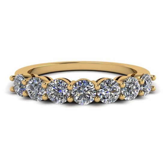 Eternal Seven Stone Diamond Ring in 18K Yellow Gold, Enlarge image 1