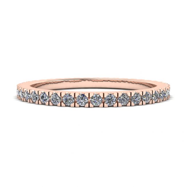 Classic Petite Diamond Eternity Ring in 18K Rose Gold