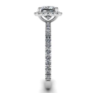 Cushion Diamond Halo Engagement Ring - Photo 2