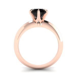 Engagement Ring Rose Gold 1 carat Black Diamond 2980R - Photo 1