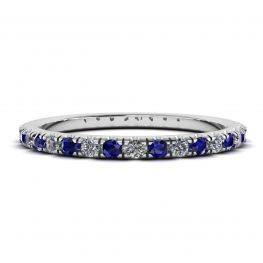 Riviera Pave Sapphire and Diamond Eternity Ring Riviera Pave Sapphire and Diamond Eternity Ring