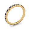 Riviera Pave Sapphire and Diamond Eternity Ring  Style Yellow Gold, Image 4