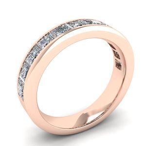 Eternity Princess Cut Diamond Ring Rose Gold - Photo 3