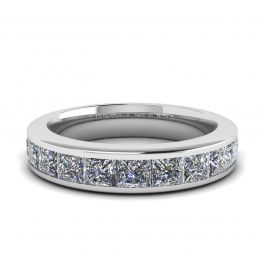 Eternity Princess Cut Diamond Ring White Gold