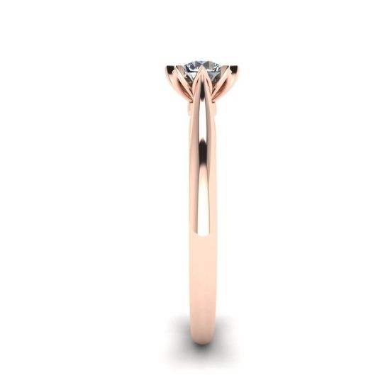 Lotus Diamond Engagement Ring Rose Gold, More Image 1