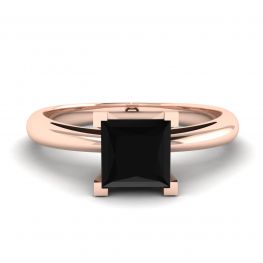 Square Black Diamond Ring Rose Gold Square Black Diamond Ring Rose Gold