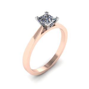 Square Diamond Ring in White and Rose Gold - Photo 3
