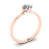 Reversed Prong Style Round Diamond Ring in Rose Gold, Image 4
