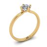 Reversed Prong Style Round Diamond Ring in Yellow Gold, Image 4