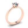Crossing Prongs Ring with Round Diamond 18K Rose Gold, Image 4
