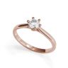 Crown diamond 6-prong engagement ring in rose gold, Image 4