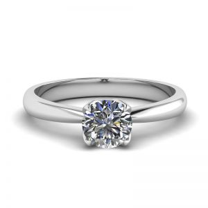 Petal Setting Ring with Round Diamond