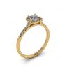 Halo Princess Cut Diamond Ring in Yellow Gold, Image 3