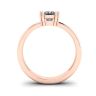 Contemporary Princess Cut Engagement Double Ring Rose Gold, Image 2