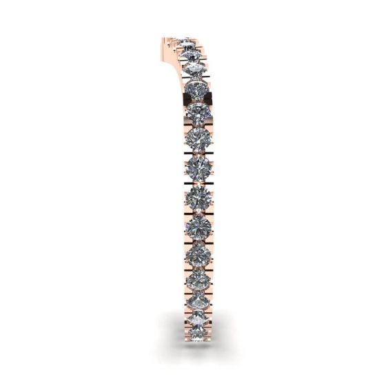 Curved Diamond Eternity Band Rose Gold, More Image 1