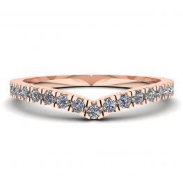Curved Diamond Eternity Band Rose Gold Curved Diamond Eternity Band Rose Gold