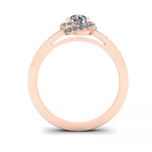 Rose Gold Ring with Diamonds - Photo 1