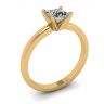 Mixed Gold Engagement ring with Princess Diamond, Image 4