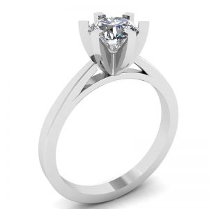 Diamond Ring in 18K White Gold for Engagement - Photo 3