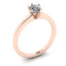 Pear Diamond Solitaire Ring in 6 prongs Rose Gold, Image 4