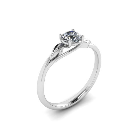 Nature Inspired Diamond Engagement Ring,  Enlarge image 4