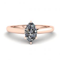 Rose Engagement Ring with Marquise Cut Diamond