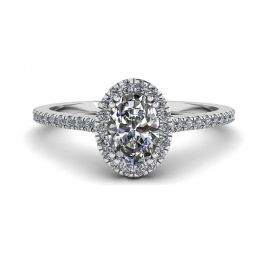 Halo Diamond Oval Cut Ring Halo Diamond Oval Cut Ring