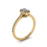 Halo Diamond Oval Cut Ring in 18K Yellow Gold, Image 4