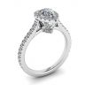 Halo Diamond Pear Cut Ring, Image 4