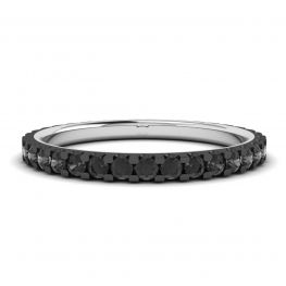 Black Diamonds Pave Eternity Ring White Gold Black Diamonds Pave Eternity Ring White Gold