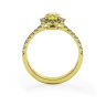 1.13 ct Oval Yellow Diamond Ring with Halo Yellow Gold, Image 2