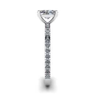 Oval Diamond Ring with Side Pave - Photo 2