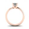 Solitaire Diamond Ring V-shape Rose Gold, Image 2