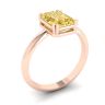 2 carat Emerald Cut Yellow Sapphire Ring Rose Gold, Image 4