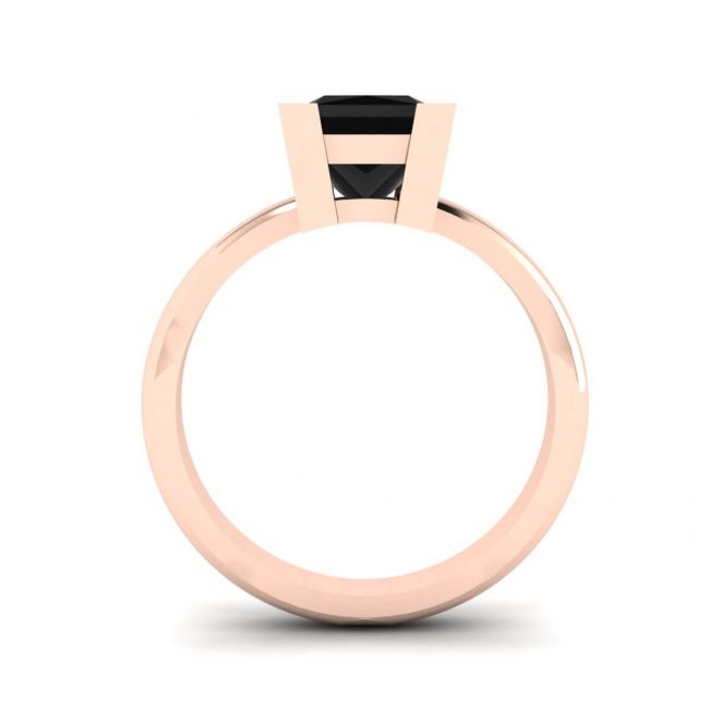 Black Diamond Ring Rose Gold - Photo 1