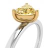 Heart Yellow Diamond Solitaire Ring, Image 2