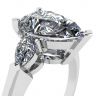 Three-Stone Pear Diamond Ring, Image 2