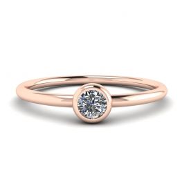 Round Diamond Small Ring La Promesse Rose Gold Round Diamond Small Ring La Promesse Rose Gold