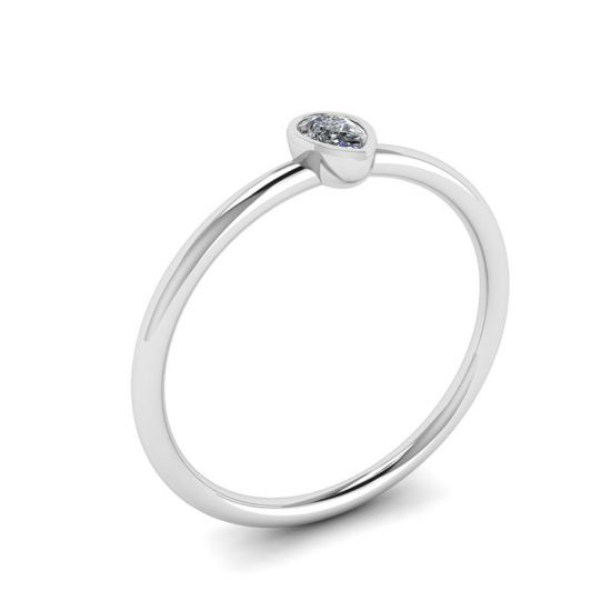 Pear Diamond Small Ring La Promesse,  Enlarge image 4