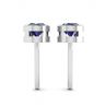 Sapphire Stud Earrings in White Gold, Image 2