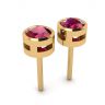 Ruby Stud Earrings in Yellow Gold, Image 3