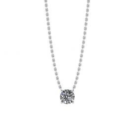 Classic Solitaire Diamond Necklace on Thin Chain Classic Solitaire Diamond Necklace on Thin Chain