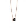 Classic Solitaire Diamond Necklace on Thin Chain Rose Gold, Image 2
