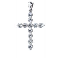 Diamond Cross Pendant on Chain